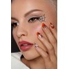 KISS Voguish Fantasy Halloween Nails, Orange, Medium Length, Coffin Shape, Pink Gel Nail Glue (2g), Mini Nail File, Manicure Stick, & 28 Fake Nails