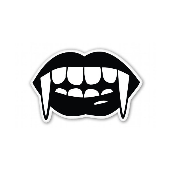 AK Wall Art Vampire Fangs Vinyl Sticker - Select Size