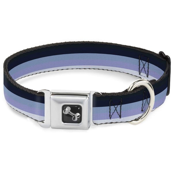 Dog Collar Seatbelt Buckle Spectrum Blue 15 to 26 Inches 1.0 Inch Wide