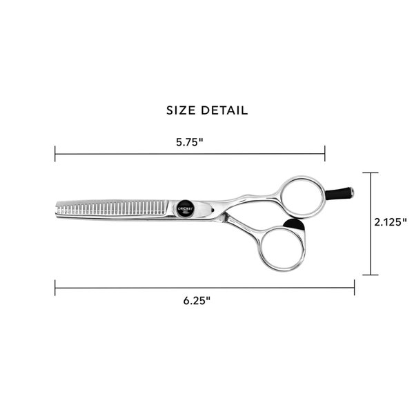 Cricket S1 Pro Series T30 Thinning Shears Professional Stylist Barber Hair Cutting Scissors, Convex Edge, Swedish Steel
