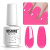 Vishine Gelpolish Lacquer Shiny Color Soak Off UV LED Gel Nail Polish Professional Manicure Hot Pink(1558)