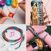 Similane Embroidery Floss 50 Skeins Cross Stitch Thread Rainbow Color Friendship Bracelets Crafts Floss with 12 Pcs Floss Bobbins and 1 Pcs Needle-Threading Tool