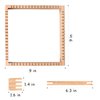 Coola Wooden Multi - Weaving Loom Kit for Kids Beginners Art and Craft Mini Loom(9 x 9in) Handcraft Including Crafting Kit,Wood Loom Frame,Colored Thread and Instructions
