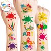 Art Temporary Tattoo Birthday Party Decorations Favors 8 Sheets (96PCS) Tattoos Stickers Cute Party Supplies Kids Girls Boys Gifts Classroom School Prizes Themed
