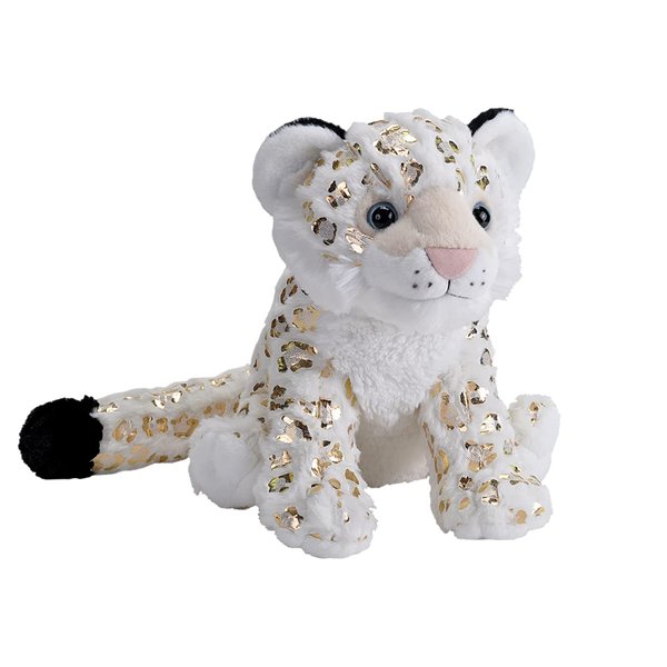 Wild Republic Snow Leopard, Foilkins, Stuffed Animal, 12 inches, Gift for Kids, Plush Toy, Fill is Spun Recycled Water Bottles, 10"