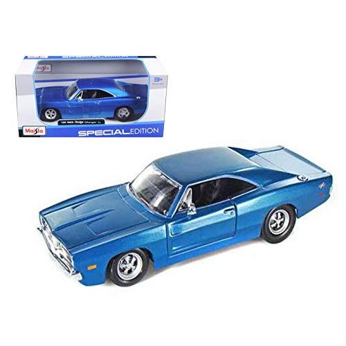 1969 Dodge Charger R/T Blue 1:25 Diecast Model Car