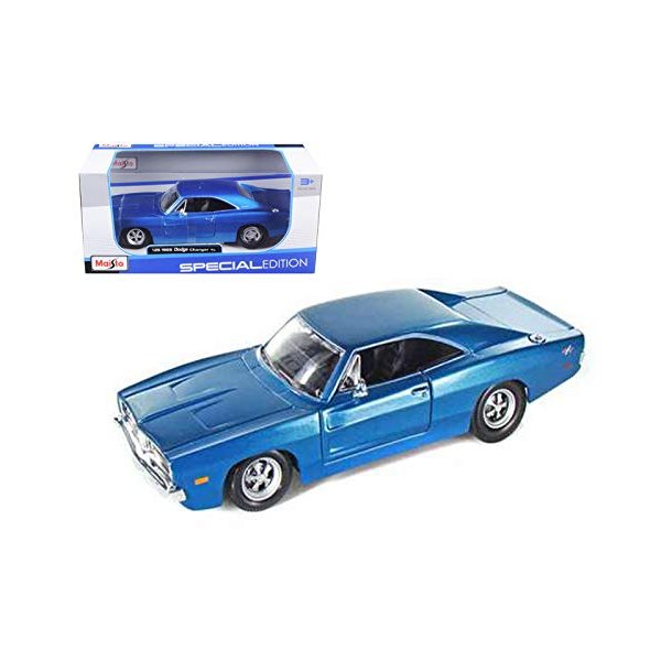 1969 Dodge Charger R/T Blue 1:25 Diecast Model Car