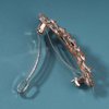 Yheakne Crystal Wedding Hair Clip Barrette Gold Rhinestone Hair Barrette Bling Bridal Headpieces Decorative Head Clip Headwear Crystal Hair Clip Bride Hair Accessories for Women and Girls (Champagne)