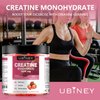 Creatine Monohydrate Gummies with Vitamin B12 Sugar & Gluten Free 5000mg Chewable Creatine for Women & Men, L- Taurine Supplements for Recovery, Growth & Performance, Vegan Strawberry Flavor 120 Count
