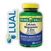 Calcium, Magnesium, Zinc & Vitamin D3 | Calcio Magnesio y Zinc con Vitamina d3 | Includes Luall A to Zinc Guide + Spring Valley Vitamins Magnesium zinc Vitamin d (D3) Dietary Supplement, 250 Count