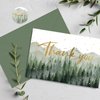AnyDesign 50 Pack Green Forest Baby Shower Thank You Cards with Envelopes and Stickers Gold Foil Watercolor Nature Thank You Blank Note Cards for Wedding Birthday Bridal Shower Baby Shower, 4 x 6 Inch
