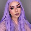 Kalisa Long Silky Straight Purple Wig Synthetic Lavender Purple Lace Frontal Wig Hair-Replacement Wigs Heat Resistant Fiber Glueless Wig for Women