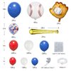 AobkDeco Baseball Balloon Garland Arch Kit Baseball Party Decorations with 113pcs Red White Blue Confetti Latex Balloons Baseball Foil Balloons for Baseball Theme Birthday Party Supplies Baby Shower