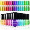 Morovan 15 Bright Color 0.25oz Air Dry Nail Polish Gift Set for Women