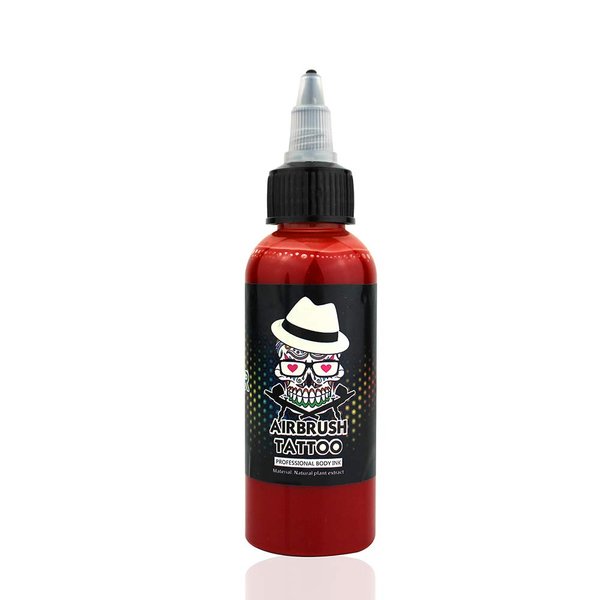 OPHIR Temporary Tattoo Ink Airbrush Body Art Pigment Body Paint for Airbrushing Body Art Temporary Tattoo Colors 60ML/Bottle (RED RED)