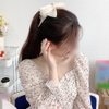 2Pcs Big Bow Banana Hair Clips, Ribbon Bow Ponytail Claw Clips, Cute Decorative Banana Hairpins, Bowknot Banana Hair Barrettes for Women Girls Hair Accessories