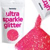 Hemway Ultra Sparkle Glitter - Multi-Size Chunky Fine Cosmetic Glitter Mix for Body Face Hair Eye Nail Art Festival, Crafts for Tumbler Resin Decorations - Fluorescent Pink - 100g / 3.5oz