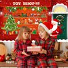 Avezano Christmas Photography Backdrop Banner Santa's Toy Shop Background Toy Store Santa Workshop Party Decoration Xmas Party Holiday Party Supplies 70.8x43.3