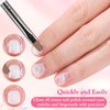 INENK White Nail Art Clean Up Brushes for Cleaning Polish Mistakes on the Cuticles, Acetone Resistant Nail Brush, Fingernail Cleaning Brushes for Nail Art and Designs (Round&flat&Bevel)
