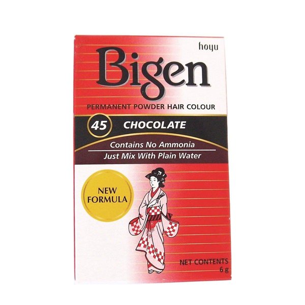 Bigen Powder Hair Color #45 Chocolate 0.21oz (3 Pack)