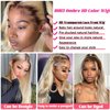 Smavida HD Lace Front Wigs Human Hair for Black Women,150% Density Ombre 613 Blonde Free Part Colored Lace Frontal Human Hair Wig Dark Root Body Wave Wig Pre Plucked with Baby Hair 24inch