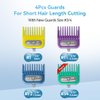 Clipper Guards Set Fits for Most Wahl Clippers and Babyliss FX870, Color Coded Clipper Guides Replacement - 1/16" to 3/16", 4 Piece Set