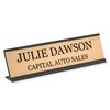 Engraving Providence Personalized Desk Name Plates - Custom Office Wall or Desk With Aluminum Holder Two Lines of Laser Engraved Text, 2" x 8"