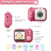 Kids Camera, HD Digital Video Cameras for Toddler,Autism Toys Portable Toy for 3 4 5 6 7 8 Year Old Childrens Christmas Birthday Gifts for Boy and Girls, Age 3-9 with 32GB SD Card-Pink