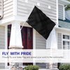 ANLEY Fly Breeze 3x5 Foot Solid Black Flag - Vivid Color and Fade Proof - Canvas Header and Double Stitched - Plain Black Flags Polyester with Brass Grommets 3 X 5 Ft