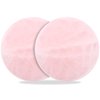 Bememo 2 Pieces Jade Stone for Lash Glue Eyelash Extension Round Jade Stone Lash Glue Holders Adhesive Pallet Fake Eye Lash Holder Base 2 Inch (Pink)