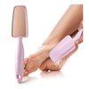 BEZOX Long Handle Glass Foot File Callus Remover, Foot Scrubber for Dead Skin, Cracked Heel Foot Scraper - Purple