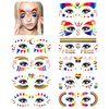 DPKOW 10 PCS Pride Face Rainbow Sticker LGBT Face Temporary Tattoo with Face Temporary Tattoo for Gay Pride Day Party Favors