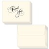 Cream Thank You Note Cards & Envelopes - 25 Sets - 5" x 7" - Perfect for Your Wedding, Baby Shower, Business, Graduation, Bridal Shower, Birthday, Engagement, Etc. - This is not a fold Over Card