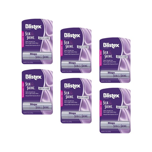 Blistex Silk & Shine Lip Moisturizer 0.13 oz Pack of 6