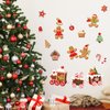 Whaline 46Pcs Christmas Gingerbread Cutouts Merry Christmas Letter Cut Outs with 60 Glue Points Xmas Gingerbread Bulletin Board Decoration Set for School Classroom Home Office Wall