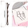 AOZUO Mini Bobby Pins, 50PCS 1.37 Inch Small Curved Hair Pins Metal Wavy Hairpins Hair Accessories for Women Gilr Kids Wedding Hairstyles Buns Long Straight Curly Hair All Hair Types(Brown)