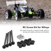 RC Screw Kit, Steel Screws and Nuts Plastic Bushing RC Hardware Screw Kit for Wltoys 144010 144002 124016 124017 RC Cars