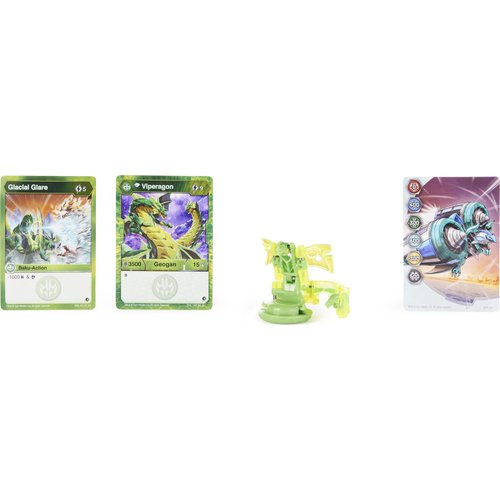 Bakugan Geogan Rising 2021 Diamond Viperagon Geogan Collectible Action Figure and Trading Cards