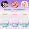 Acrylic Nail Kit for Beginners with Everything Professional, 12 Glitter Powder Nail Kit Acrylic Set, Nail Care Art Design Tip Brush Clipper File Supplie, DIY Tool