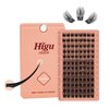 Higu clace Cluster Lashes, 88pcs Lash Clusters DIY Cluster Eyelash Extensions C curl 10-16mm, Lightweight Eyelash Clusters, Wispy Individual Lashes Reusable with Mirror Case(Feather-D-Mix10-16mm)