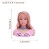 KonHaovF Doll Head for Hair Styling and Make Up for Little Girls, Small Styling Head Doll with Hair Accessories for Girls Makeup Practice, Doll Makeup Head Toys for Girls with Hair Dryer