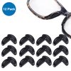 MMOBIEL 12 Pair Universal Eyeglass Nose Pads Replacement, Soft Silicone Air Chamber Anti-Slip Nose Pad Cushion for Glasses, Eyeglass, Sunglasses - Black