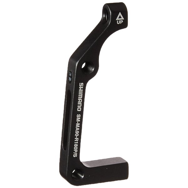 Shimano MA-90 Disc Brake Mounting Bracket (Black, 180-mm Post/is Rear)