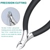 SG Nekoo Cuticle Nippers Professional Nail Cuticle Trimmer Sharp Slanted Straight Blades Cutters Scissors with Rubber Handle for Fingernails and Toenails (Black-2P)