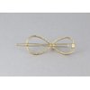 Gold Infinity Barrette Outline Shape Metal Hair Clip Barrette Gold Shiny Clip Colored Hair Clips For Women Girls