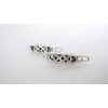 Generic 2 extra tiny small silver metal celtic knot hair clip for fine thin hair, 7