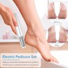 LINKEVAP Electric Callus Remover for Feet, Professional Pedicure Kit Foot Scrubber for Dry, Dead, Cracked, Hard Skin, at Home Feet Spa Care Kit for Men & Women (Cold White)