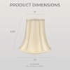 Royal Designs Flare Bottom Outside Corner Scallop Bell Lamp Shade, Beige, 5" x 13" x 8.75"