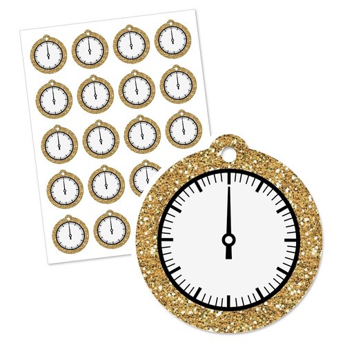 Big Dot of Happiness New Year's Eve - Gold - New Years Eve Party Favor Gift Tags (Set of 20)