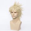 BERON Blonde Mens Wig Short Straight Anime wig Cool Men Boys Tousled Wig Light Blonde Teens Costume Wig Heat Resistant Synthetic Rose Net Wig for Anime Cosplay Party Halloween Costume
